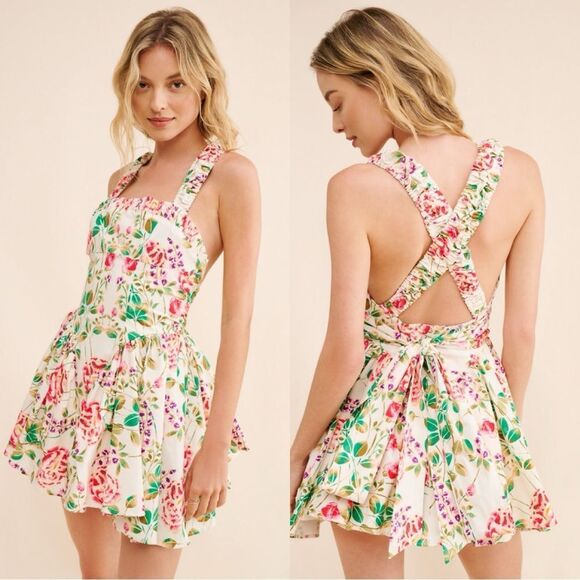 Free People Matilde Floral Mini Dress - Picture 1 of 8
